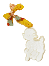 Cute Upcycled Boho Lamb Cookie Cutter Spring Ornament - Hanging Easter Ornament - $14.00