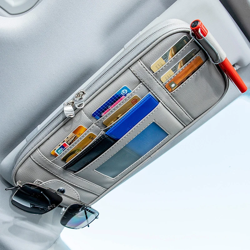 Car Visor Organizer Storage Box Sunglasses Clip Stowing Tidying Car Accessories - £16.11 GBP
