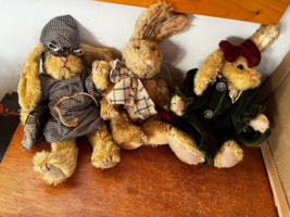 Lot of Ty Tan Plush &amp; Boyds Jointed Easter Bunny Rabbit Stuffed Animals ... - £11.76 GBP