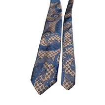 Adams Row Mens Tie Blue Paisley Pattern Necktie Made in USA - $16.82