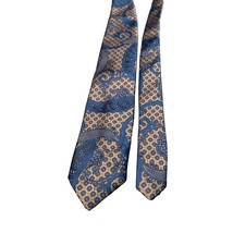 Adams Row Mens Tie Blue Paisley Pattern Necktie Made in USA - £12.63 GBP