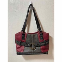 BOC Black Red Shoulder Bag Handbag Purse - £11.98 GBP