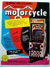 Motorcycle Arcade FLYER Chicago Coin 1970 Original Cycle Race Driving Game Art - £27.19 GBP