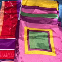 Set of three vintage, vibrant square scarves - $13.72