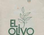 El Olivo Restorante Menu Mallorca Spain - £14.19 GBP