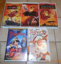 Huge VHS lot of 10 Disney Movies Lion King Pinocchio The Tigger Movie - $23.79