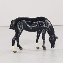 Britains Metal Grazing Horse Black Lead Figurine England - £7.86 GBP