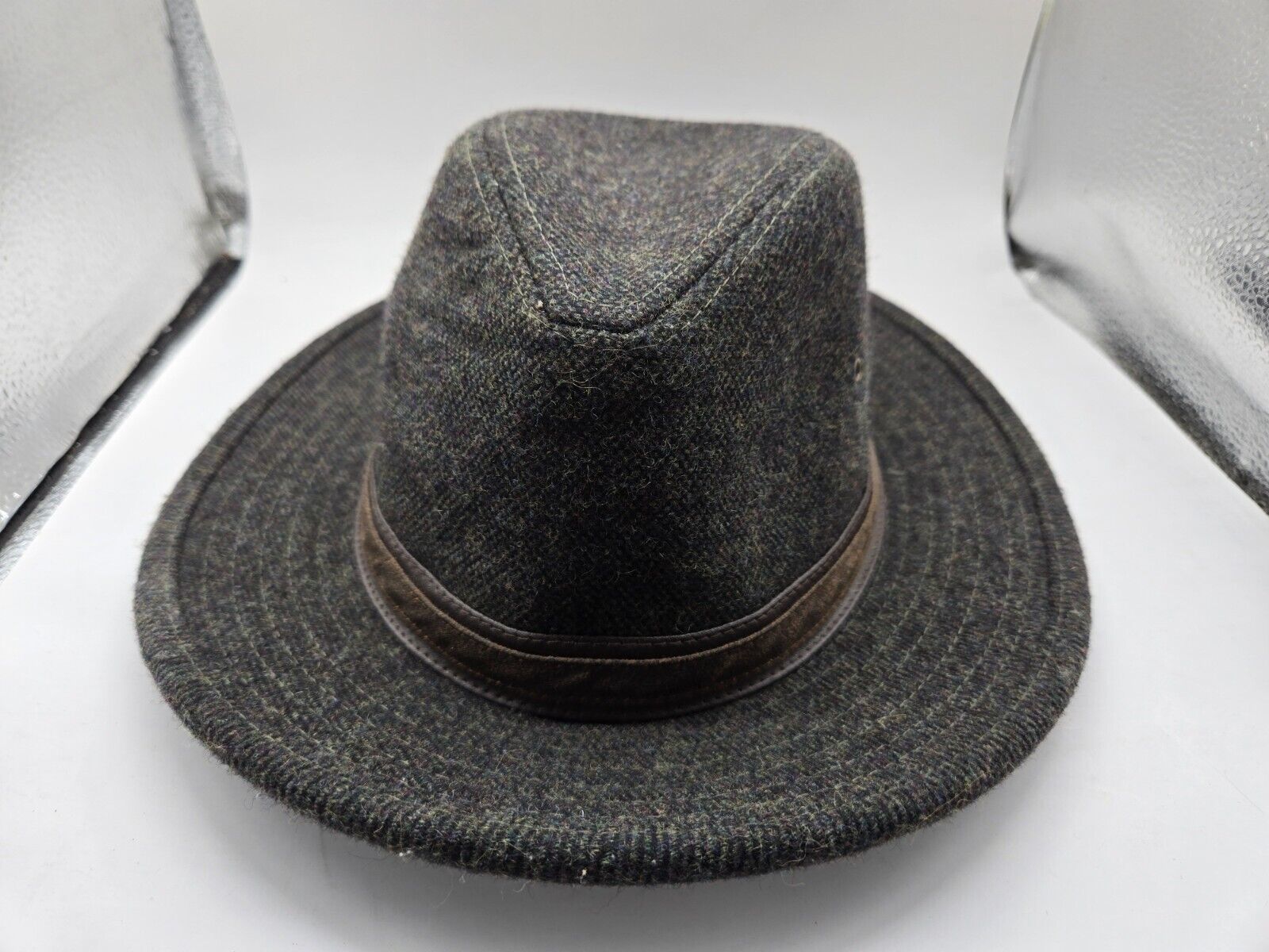 DORFMAN Pacific Men’s Fedora Hat Medium DPC 1921 Wool Blend Gray CBMW296-OLIVE2 - $9.89