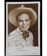 RPPC Postcard Hoot Gibson Autograph Inscribed Silent Movie Star Cowboy V... - $199.49