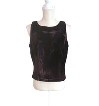 R-Wear by Rampage Deep Burgundy Red Velvet Sleeveless Top Sz 11 - £12.60 GBP