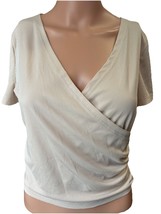 Shein Cross Body Beige Short Sleeve Top NWOT In Woman’s Medium - $120.61 MXN