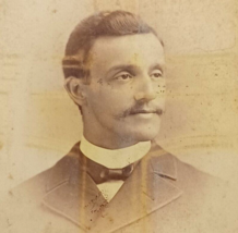 Cabinet Card Photo Dapper Young Man With Mustache Deau Studio Williamspo... - £22.29 GBP