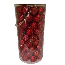 Red Christmas Ornaments Set of 101 red Shatter Resistent 2 inch Balls Te... - $21.26
