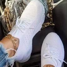 Women Shoes Fashion Lace Up Women&#39;s Shoes White 42 - £15.97 GBP