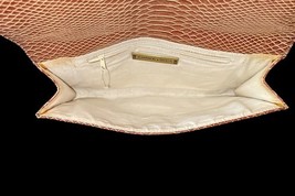 Vintage Crocodile Croc Embossed Zambia & Siega Brown Faux Leather Clutch Bag image 3