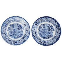 Liberty Blue Historic Colonial Scenes Saucer 5.5&quot; Set of 2 - Monticello - $8.60