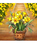 &quot;Daffodil Basket Stained Glass-Style Acrylic Suncatcher - 8in Window Decor&quot; - €21,45 EUR