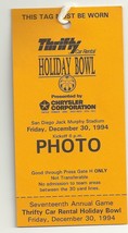 1994 Holiday Bowl Game Press Pass Michigan Wolverines Colorado State Rams - £65.59 GBP