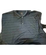 Haggar Cool 18 Performance Polo Shirt Moisture Wicking BLUE XXL #226 - $24.61 CAD