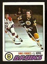 Boston Bruins Dave Forbes 1977 Topps Hockey Card # 143 Good - £0.39 GBP