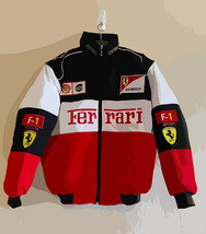 Scuderia Ferrari F1 Racing Team Jacket – Red/White/Black Colorblock Edition - $140.00+