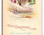 Winter Landscape Merry Christmas To You Poem UNP Unused DB Postcard U11 - £3.51 GBP