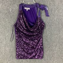 Jennifer Lopez Dress Women&#39;s XS Purple Sleeveless 100% Polyester Extra S... - €8,96 EUR