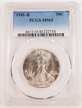 1941-D 50C Marche Liberty Demi Dollar Classé Par PCGS Comme MS-65 - £143.60 GBP