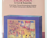 Plains Indians Diorama to Cut &amp; Assemble 3D Tepee Camp Buffalo Hunt Kalm... - $8.86