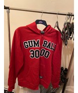 Gumball 3000 Rally Car Racing Y2k VNTG red Embroidered Heavyweight Hoodie L - £27.67 GBP