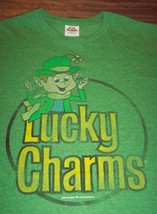 Vintage Style Lucky Charms Cereal Leprechaun General Mills T-Shirt Mens Medium - £15.73 GBP