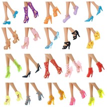 10 Pcs Random Doll Shoes For Barbie Doll Accessories 1/6 High Heels Sandals - £10.02 GBP
