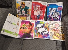 Wii 7 Complete with manuals Games Lot Party And Fitness Just Dance, NFL, Zumba - £30.92 GBP