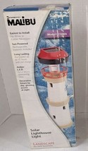 Malibu  LighthouseItem #157918 |Model #LZ308 Solar Lighthouse Rare 14” High - $98.00