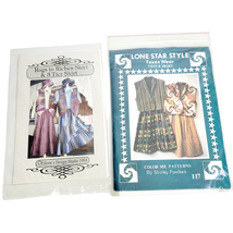 Country Western Clothes Patterns 2 Pc Lot Lone Star Rags to Riches Vests Skirts - £11.66 GBP
