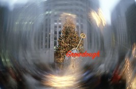 Orig Rockefeller Center Christmas Tree Angel Artistic View NYC Photo Slide - £14.82 GBP