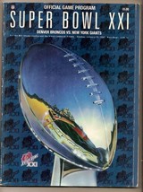 Super Bowl 21 xxi Game Program 1987 New York Giants Denver Broncos Elway Simms - £26.99 GBP