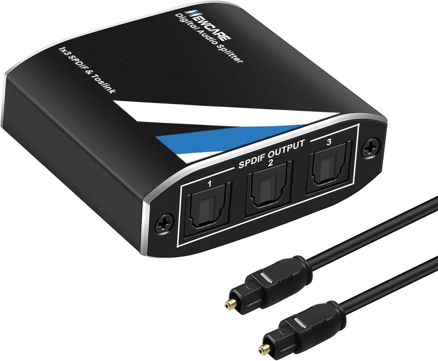 3 Port Digital Optical Splitter,Spdif Toslink Digital Optical Audio Spli... - $44.99