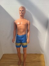 Barbie Ken Brown Hair Doll with Blue Shorts 1991  - £14.95 GBP