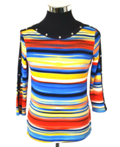 Rafaella Studio Top Juniors Size Small Pullover Casual Multicolored Stripes - £10.90 GBP