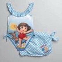 Girls Swimsuit 1 Pc Nickelodeon Dora The Explorer Bathing Suit-size 12 mths - $8.91