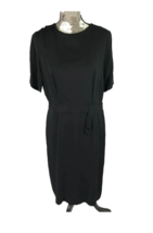 Vintage Women’s Edith Martin black cocktail sheath dress 8 10 12 - £43.80 GBP