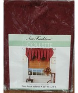 New Traditions Collette Ascot Valance-Burgundy- BRAND NEW - EMBOSSED PAT... - $27.06 CAD