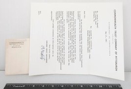 Vintage Commonwealth Trust Bank Pittsburgh Pennsylvania Title Contract 1... - £7.97 GBP