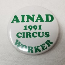 Ainad Circus Worker 1991 Pin Button Shriners Green White - $12.30