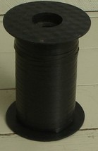 Nice Large Roll Of Ribbed Curling 3/16&quot; Ribbon, Very Good Cond Great Black Color - £7.93 GBP