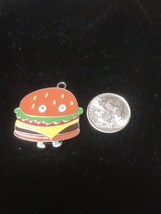 Cheeseburger Enamel charm - Necklace Pendant Charm Style CB K29 - £14.88 GBP