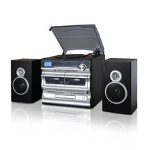 Trexonic 3-speed Vinyl Turntable Home Stereo System With Cd Player, Double Cass - £153.75 GBP
