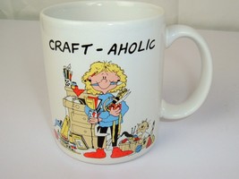 Mug In Stitches CRAFT-AHOLIC Coffee Cup McCall Pattern Co Cat Lady Sewin... - £15.50 GBP
