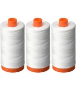 3 PACK Aurifil 50WT White Solid Mako Cotton Thread 1422Yds EACH - $67.48 CAD